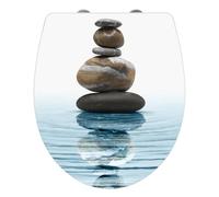 WENKO Abattant WC original Meditation, abattant WC avec frein de chute, fixation inox clipsable, Duroplast acrylique, multicolore