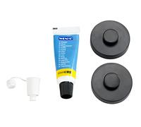 WENKO Adaptateur Power-Loc® Noir - Fixer sans percer de Trous, Plastique, 4 x 1.5 x 4 cm, Noir