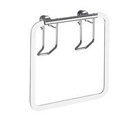 WENKO Anneau Porte-Serviettes Premium Acier INOX - Porte-Serviettes, Acier Inoxydable, 17 x 17 x 4 cm, Brillant
