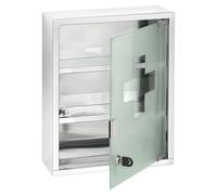 WENKO Armoire à médicaments 30x12x40 cm Rangement médicaments salle de bain 3 étages Porte