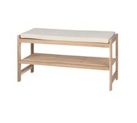 WENKO Banc d'entrée avec Rangement ACINA | Banc à Chaussures Rembourré | Meuble chaussures entrée | Bois certifié FSC® | 90x45x34 cm