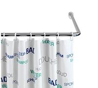 WENKO Barre d'angle universelle extra-épaisse Ø 2,5 cm Chrome adaptable en forme et en longueur