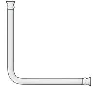 WENKO Barre de Douche Angle Universelle, tringle douche angle, Ø 2,5 cm, longueur adaptable, Blanc