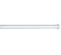 WENKO Barre de Douche télescopique Extra épaisse Blanche 110-185 cm - Ø 2,8 cm, Aluminium, 2.8 x 2.8 cm, Blanc