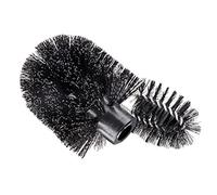 WENKO Brosse de rechange avec brosse pour rebords Ø 8 cm - Porte-brosse WC, Plastique, 8 x 8 cm, Noir