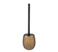 WENKO Brosse WC en céramique Idro Gold avec couvercle en plastique flexible Or