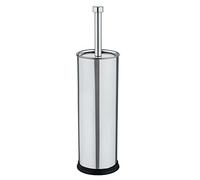 WENKO Brosse WC exclusif acier inox - Porte-brosse WC, Acier inoxydable, 10 x 40 x 10 cm, Brillant