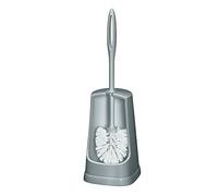 WENKO Brosse WC Simple Gris - Porte-Brosse WC, Plastique, 12.5 x 40 x 12.5 cm, Gris