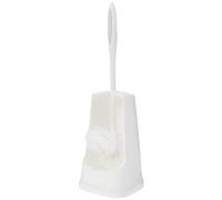 WENKO Brosse WC Simple - Porte-brosse WC, Plastique, 12.5 x 40 x 12.5 cm, Blanc