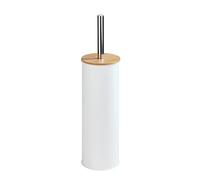 WENKO Brosse WC Tortona Porte-brosse WC, forme fermée Blanc