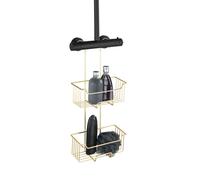 WENKO Caddy de douche à 2 étages Milo Étagère Suspendue Or Acier inoxydable