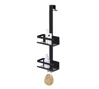 WENKO Caddy de douche Mod. Bribano duo rangement suspendu noir en acier inoxydable pour cabine de douche 23x71x18 cm étagère salle de bain