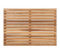 WENKO Caillebotis de Douche en Bois | Tapis de Bain Antidérapant Intérieur/Extérieur | Salle de Bain, Piscine | 60x2,5x40 cm