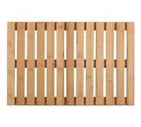 WENKO Caillebotis Douche Bois, Tapis Bambou Salle de Bain, Marron, 40x60 cm