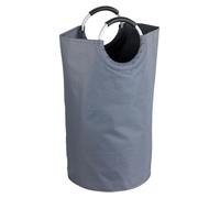 WENKO Collecteur de linge Rangement Corbeille à vêtements JUMBO 69L en gris 38 x 72 cm