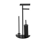 Garniture WC WENKO Cosenza Neo Distributeur de papier toilette Tablette Noir Acier EVA