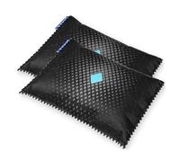 WENKO Coussin déshumidificateur pour voiture 400 g, lot de 2, réutilisable, contre la buée sur les vitres, la formation de moisissures et d'odeurs, avec indicateur de saturation, 12 x 4 x 22,5 cm