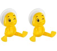 WENKO Crochet à Ventouse Canard Jaune - Crochet Mural, patère pour vêtements, Plastique (ABS), 9.5 x 9.5 x 4 cm, Jaune (Lot de 2)
