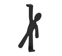 WENKO Crochet de porte Boy noir, Acier, 8 x 15 x 2.5 cm, Noir