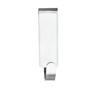 WENKO Crochet double de paroi de douche Vieste acier inox - Crochet pour paroi de douche, Acier inoxydable, 2 x 7 x 5.5 cm, Mat