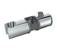 WENKO Curseur de douche Libertà, support de douchette pour barres de douche de diameter 25/24/22 mm, installation sans démonter la barre et sans outil,en plastique ABS,réglage facile en hauteur,chrome