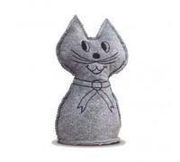 WENKO Déshumidificateur d'air absorbeur 1000 g motif chat - bentonite & polyester 12x27x13 cm gris