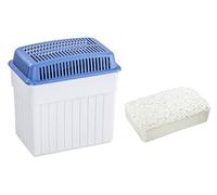 WENKO Déshumidificateur d'air, absorbeur d'humidité, 2kg | Antimoisissures 4 à 6 mois jusqu'à 50m² | 5.5x23x24 cm | Blanc bleu