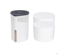 WENKO Déshumidificateur DROP + 2 Blocs à granulés x 1000g | Absorbeur d'Humidité & Odeurs | Salle de Bain, Chambre - 80m³ | Blanc