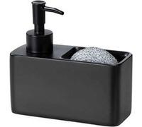 Distributeur De Savon Avec Porte Éponge - Noir
