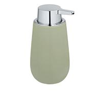 WENKO Distributeur de Savon Badi Vert Pale Distributeur de Savon Liquide, Distributeur de Liquide Vaisselle Vert