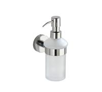 WENKO Distributeur de savon en verre Lotion 200 ml BOSIO Doseur en inox Accessoires de salle de bain