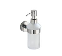 WENKO Distributeur de savon en verre Lotion 200 ml BOSIO Doseur en inox Accessoires de salle de bain