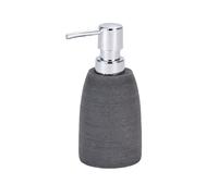 WENKO Distributeur de savon Goa gris 210 ml Doseur salle de bain céramique Distributeur WC invités cuisine