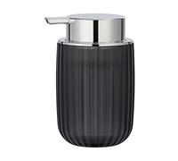 WENKO Distributeur Savon Agropoli Gris - Distributeur de savon liquide Capacité: 0.25 l, Plastique, 7.5 x 12.5 x 9 cm, Gris