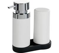 WENKO Easy Squeez-e Station de rinçage Set Distributeur de produit à vaisselle Savon Pump 250 ml chacun