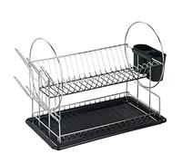 Wenko Égouttoir pour vaisselle Clean, métal chromé 52 x 36 x 24 cm, argent brillant