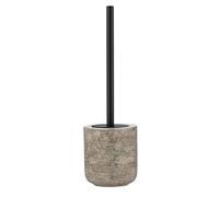 WENKO Ensemble WC Fedio, Porte-Brosse WC de qualité supérieure en céramique Noble avec Optique en Relief au Fini Or Hors du commun, Dessins réalisés à la Main, Brosse WC hygiénique, Ø 11,5 x 39,5 cm
