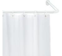 WENKO Equerre de douche Barre de rideau de baignoire UNIVERSELLE 25 mm Système enfichable