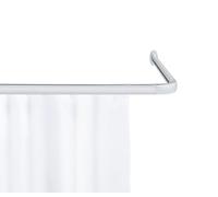 WENKO Era Rail d'angle en aluminium pour rideau de douche flexible en forme de L et U avec patins inclus Chromé