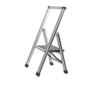 WENKO Escabeau pliant de ménage Escabeau Marche antidérapante XXL Marche Alu Design Maintien