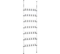 Wenko Étagère à chaussures Atlas – télescopique réglable métal peint par poudrage blanc 42 paires