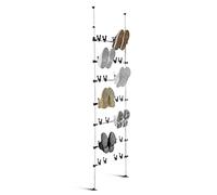WENKO Étagère à Chaussures télescopique Atlas, Métal Peint par poudrage, 68.5 x 100-300 x 8.5 cm, Blanc