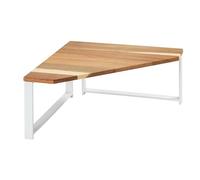 WENKO Étagère d'angle de Cuisine Louisa, Petite Étagère pour le plan de Travail, en Bois d'acacia et Métal, Crée plus d'espace de Rangement dans la Cuisine, 30 x 15 x 30 cm, Blanc