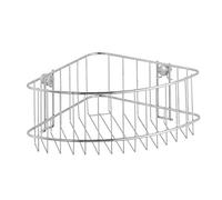 WENKO Étagère d'angle Profonde Classic - Étagère d'angle, étagère Murale d'angle, Acier, 26.5 x 10 x 19.5 cm, Chromé