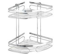 WENKO Étagère d'angle Salle de bains Suspension douche Étagères Premium Acier inoxydable Rangement WC invités