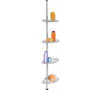 WENKO Etagère d'angle télescopique 4 tablettes inox douche 56-275cm avec 4 tablettes