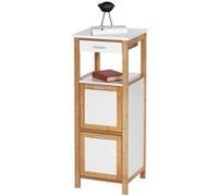 Wenko - Etagère de salle de bain scandinave Finja - L. 34 x H. 89 cm - Blanc - Finja Blanc G