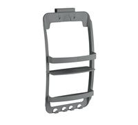 WENKO Étagère de salle de bain Universal, rangement des ustensiles de salle de bain, à accrocher sur cabine de douche et radiateurs sèche-serviettes, fixation sans perçage, 26x54,5x11,5 cm, anthracite