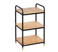 WENKO Étagère Loft, 3 Niveaux - Étagère de Salle de Bain, étagère de Salon, Bambou, 42 x 69 x 33.5 cm, Marron
