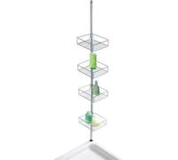 Wenko Étagère télescopique Domaso 21736100 – Acier inoxydable, 4 tablettes, chromé
